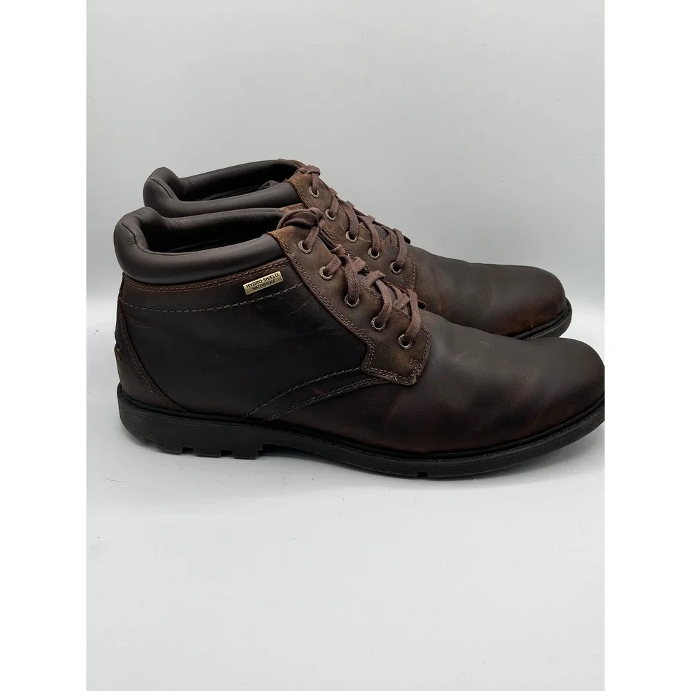 Rockport Storm Surge Men Sz 11M Brown Leather Waterproof Chukka Boots A13715